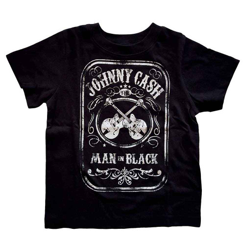 Johnny Cash 'Man In Black' (Black) Kids T-Shirt
