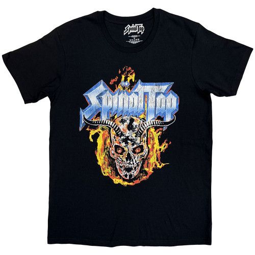 Spinal Tap 'Flame Skull' (Black) T-Shirt