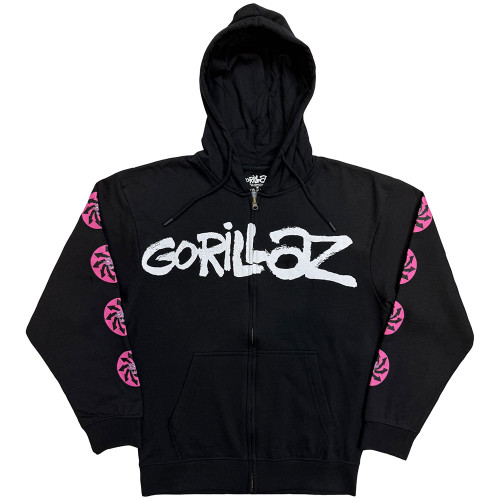 Gorillaz 'Repeat Pazuzu' (Charcoal Grey) Zip Up Eco Hoodie