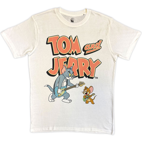Tom & Jerry 'Playing Guitar' (White) T-Shirt
