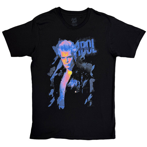 Billy Idol 'Blue Profile' (Black) T-Shirt