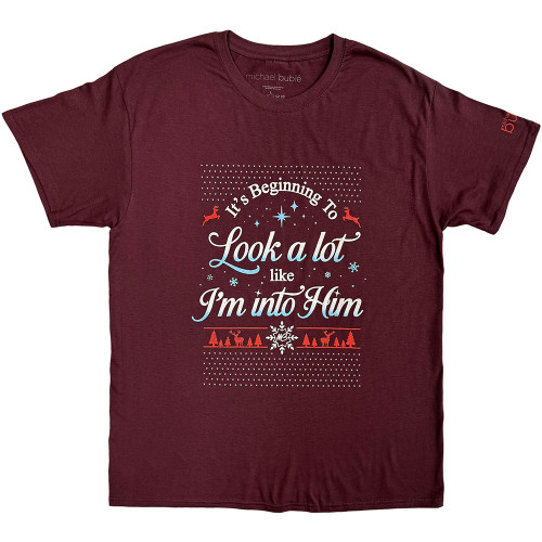 Michael Buble 'Into Him' (Maroon Red) T-Shirt