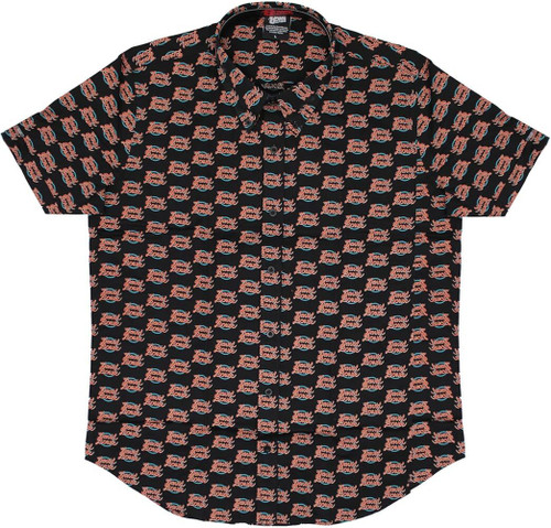 David Bowie 'World Tour Logo Pattern' (Black) Casual Shirt