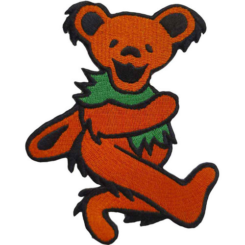 Grateful Dead 'Orange Dancing Bear' Iron On Patch