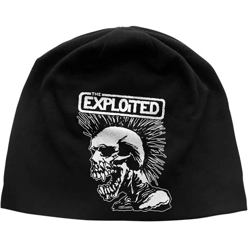 The Exploited 'Mohican Skull' (Black) Beanie Hat