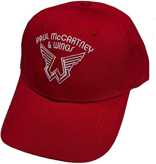 Paul McCartney 'Wings Logo' (Red & Black) Baseball Cap