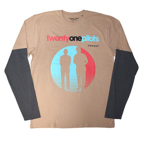 Twenty One Pilots 'Vessel' (Grey & Sand) Eco Layered Long Sleeve Shirt