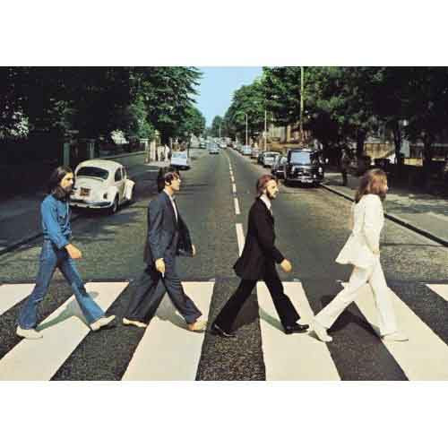 The Beatles 'Abbey Road Crossing Full Bleed Image' Postcard