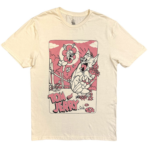 Tom & Jerry 'Flower Picking' (Natural) T-Shirt