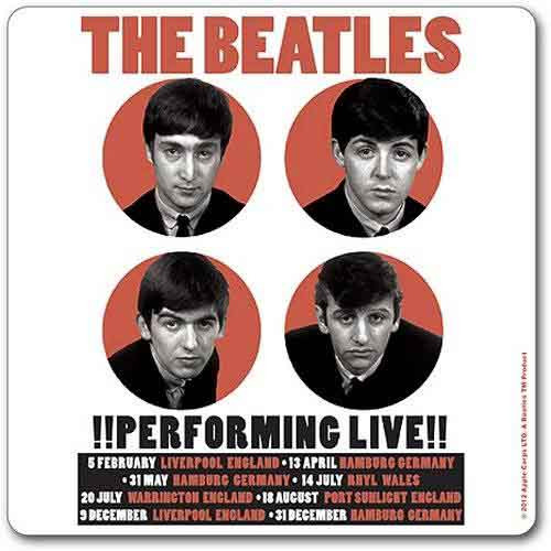 The Beatles '1962 Performing Live' Single Cork Coaster