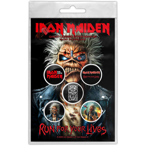 Iron Maiden 'Run For Your Lives' Button Badge Pack