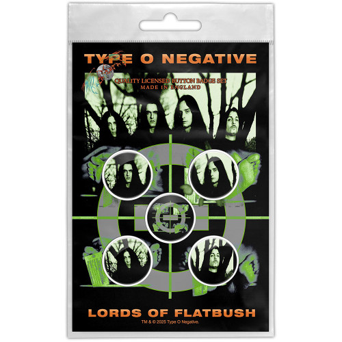 Type O Negative 'Lords Of Flatbush' Button Badge Pack