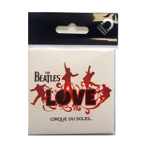 The Beatles 'Love On White' Fridge Magnet