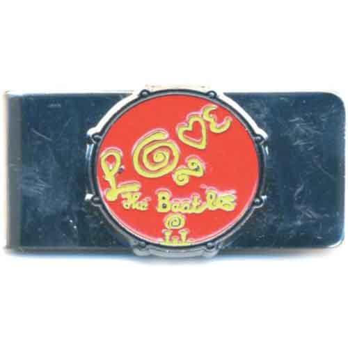 The Beatles 'Love Drum Red/chrome Finish' Money Clip