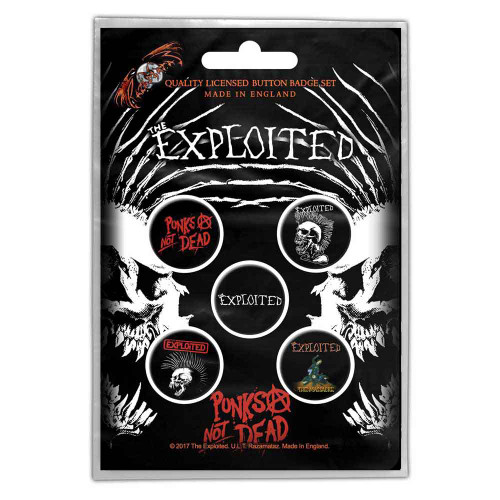 The Exploited 'Punks Not Dead' Button Badge Pack