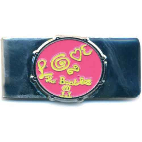 The Beatles 'Love Drum Pink/chrome Finish' Money Clip