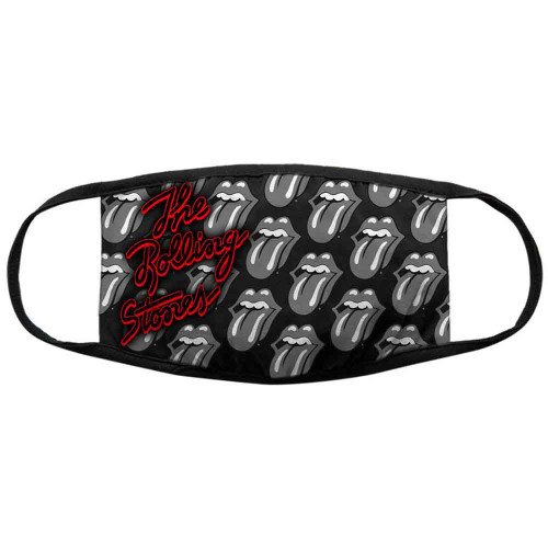 The Rolling Stones 'B&w Tongues' Face Mask
