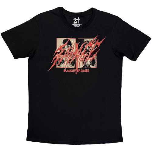 21 Savage 'Slaughter Gang' (Black) T-Shirt