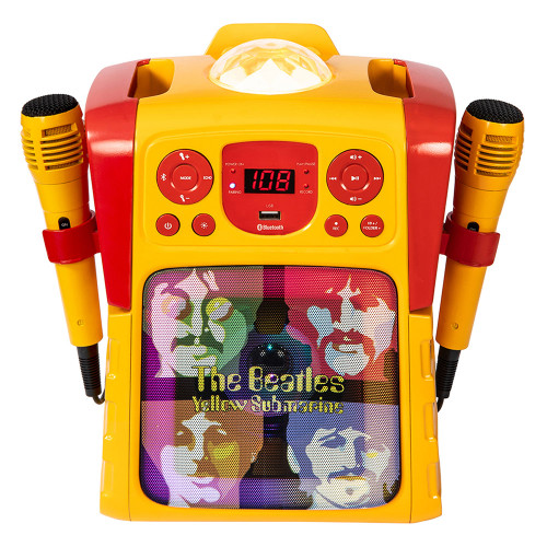 The Beatles 'Yellow Submarine Faces' Karaoke Speaker with Lightshow & 2 Microphones