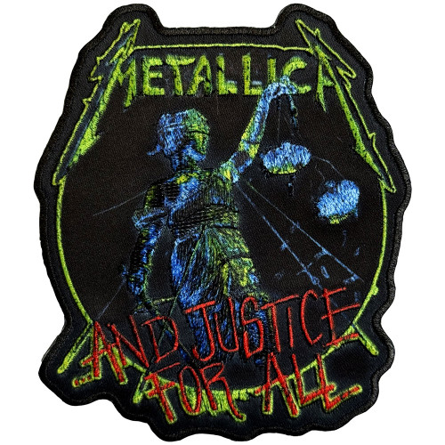 Metallica 'Vintage Justice For All' Iron On Woven Patch