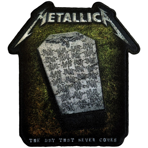 Metallica 'Never Die Tombstone' Iron On Woven Patch