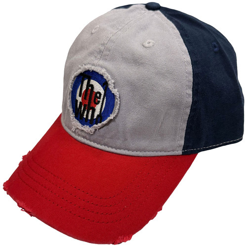 The Who 'Target Logo Tricolor' (Grey, Blue & Red) Baseball Cap