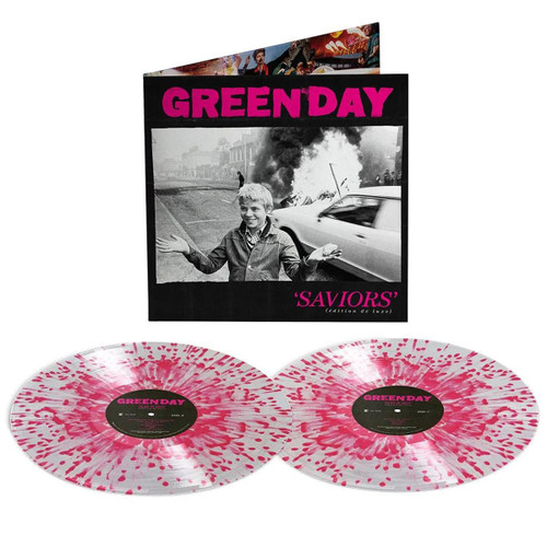 Green Day 'Saviors' (edition de luxe) 2LP Hot Pink Splatter Vinyl