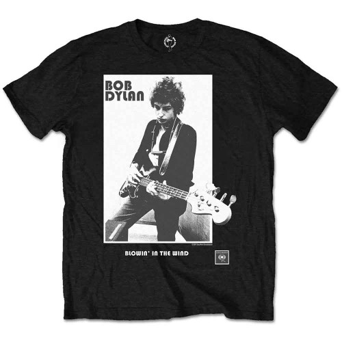 Bob Dylan 'Blowing In The Wind' (Black) Kids T-Shirt