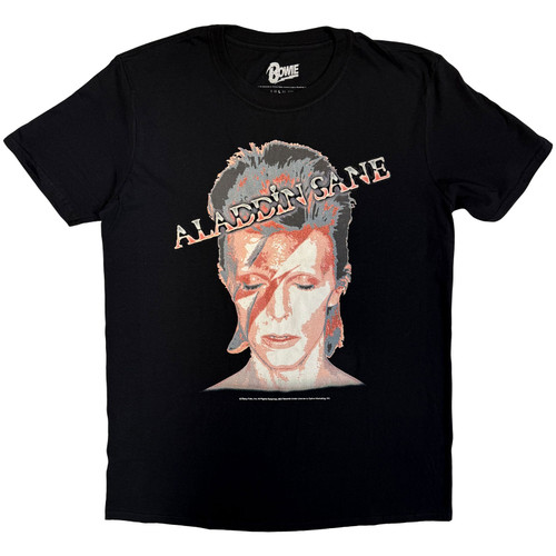 David Bowie 'Aladdin Sane' (Red) Dip-Dye T-Shirt | Eyesore Merch