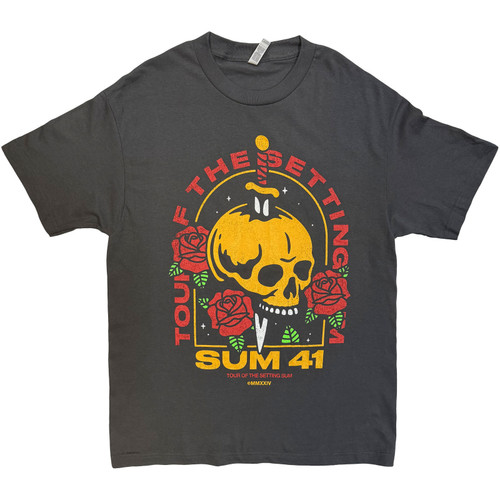 Sum 41 'Tour '24 PT.2 Skull & Roses' (Grey) T-Shirt