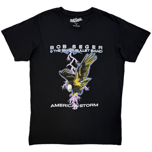 Bob Seger & The Silver Bullet Band 'American Storm' (Black) Carbon T-Shirt