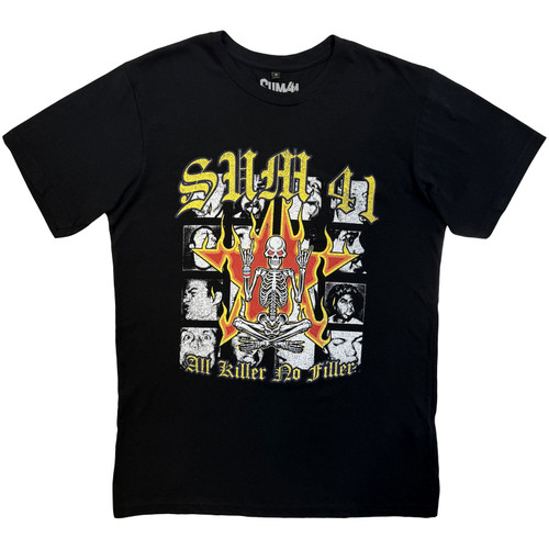 Sum 41 'All Killer No Filler Tracklist' (Black) Carbon T-Shirt
