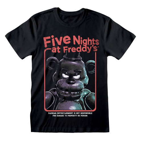 Five Nights At Freddy's 'VHS' (Black) T-Shirt