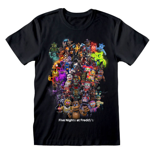 Five Nights At Freddy's 'All Characters' (Black) T-Shirt