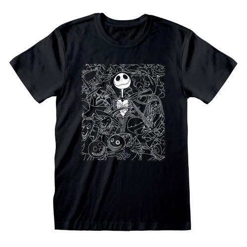 The Nightmare Before Christmas 'Outlines' (Black) T-Shirt