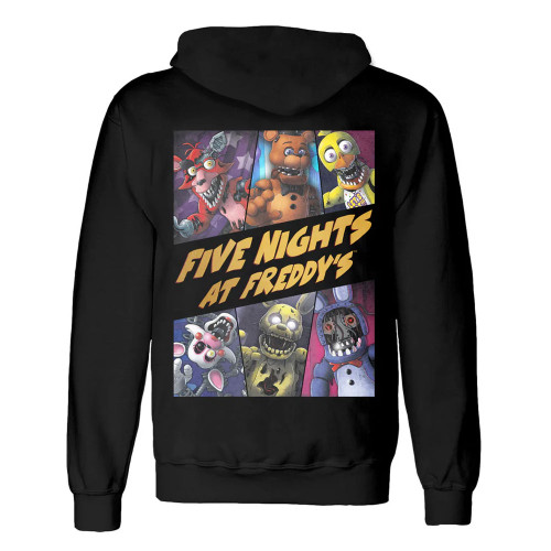 Five Nights At Freddy's 'Withered Group' (Black) Pull Over Hoodie Back