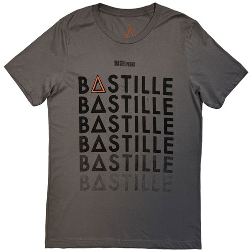 Bastille 'Repeat Logo' (Grey) Ex-Tour T-Shirt