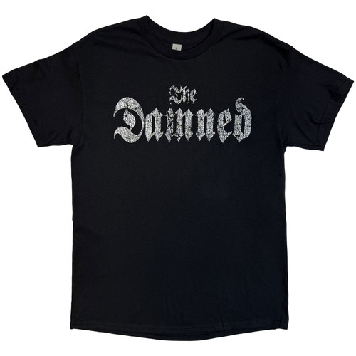 The Damned 'Distressed Logo EU Tour Summer 24' (Black) Ex-Tour T-Shirt