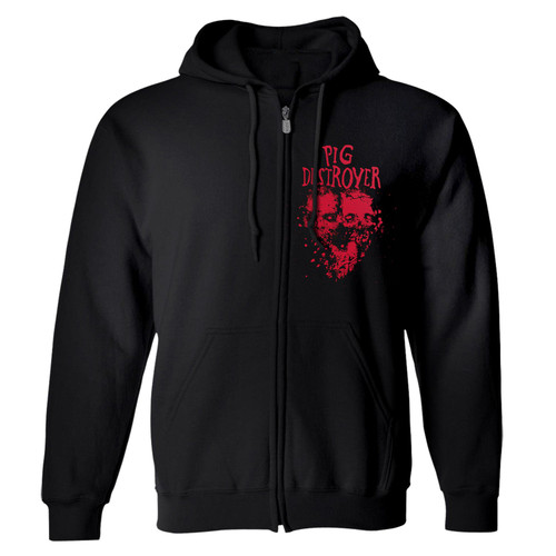 Pig Destroyer 'Sourheart' (Black) Zip Up Hoodie - US Import