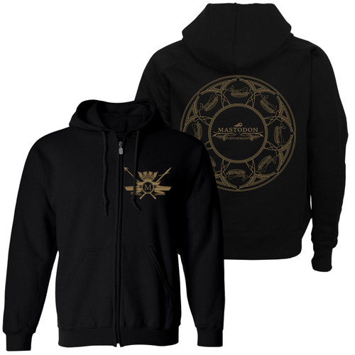 Mastodon 'Leviathan Logo' (Black) Zip Up Hoodie - US Import