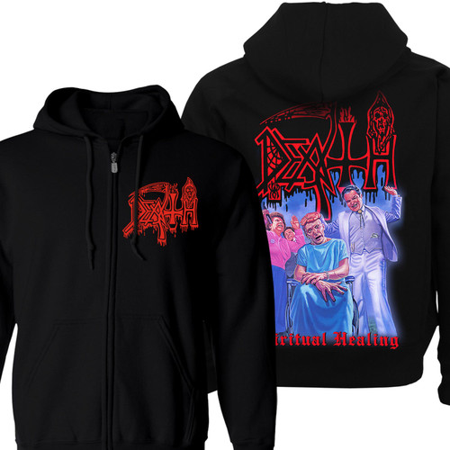 Death 'Spiritual Healing' (Black) Zip Up Hoodie - US Import