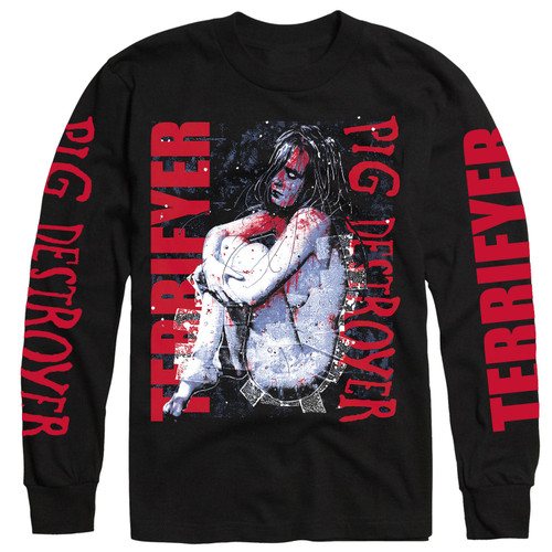 Pig Destroyer 'Downpour Girl' (Black) Long Sleeve Shirt - US Import