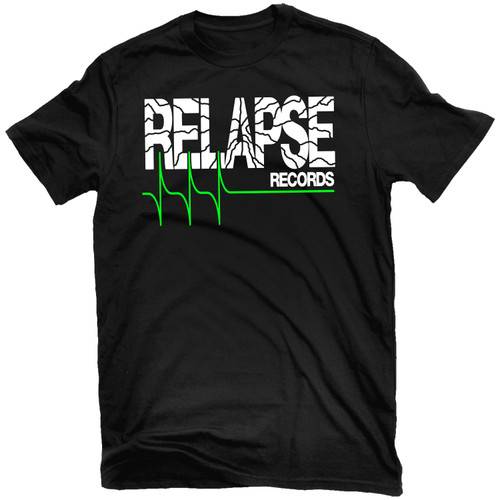 Relapse Records 'Cracked Logo' (Black) T-Shirt - US Import