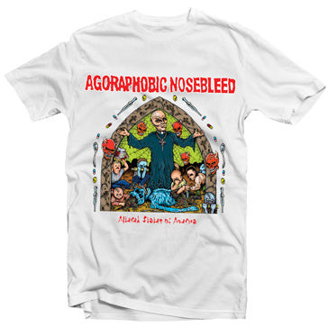 Agoraphobic Nosebleed 'Altered States Of America White' (White) T-Shirt - US Import