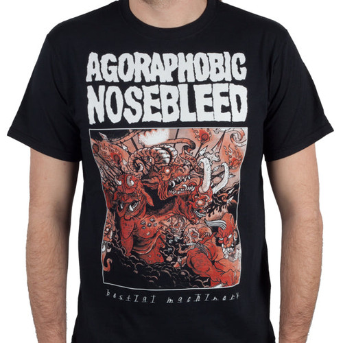 Agoraphobic Nosebleed 'Bestial' (Black) T-Shirt - US Import