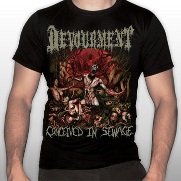Devourment 'Conceived In Sewage' (Black) T-Shirt - US Import