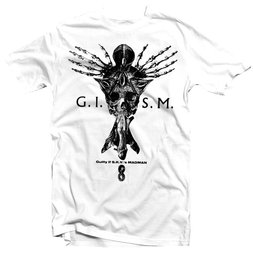 GISM 'Skull Wing White' (White) T-Shirt - US Import