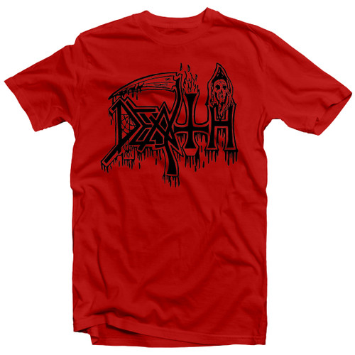 Death 'Classic Logo Black on Red' (Red) T-Shirt - US Import