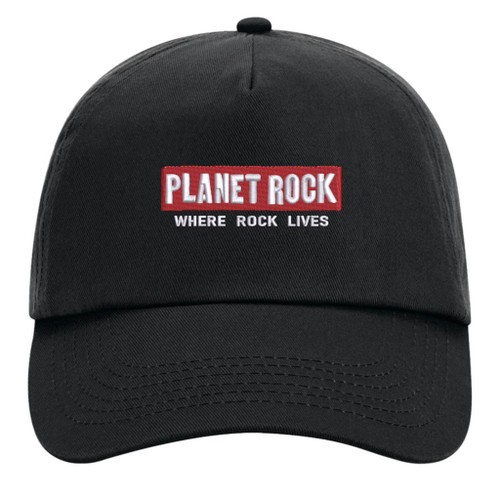 Planet Rock 'Embroidered Logo' (Black) Baseball Cap