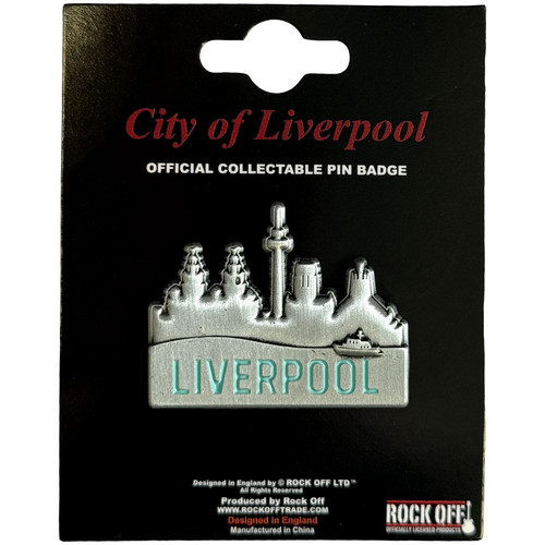 Rock Off 'City Of Liverpool Skyline' Pin Badge